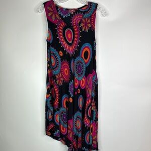 Coline Black Sunburst Tank Dress Large